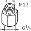 Anschlussnippel G 1/4-M12 LAPN 12
